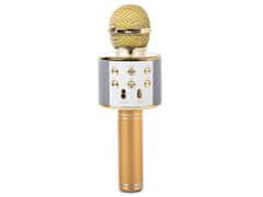 Verk  01377 Karaoke Bluetooth mikrofón, 1800mAh zlatá