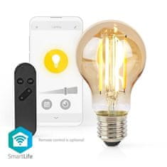 Nedis Inteligentná žiarovka SmartLife klasik, Wi-Fi, E27, 806 lm, 7 W, Teplá Bílá