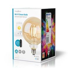 Nedis Múdra žiarovka SmartLife globe, Wi-Fi, E27, 806 lm, 7 W, Teplá Bílá