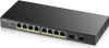 GS1900-10HP v2, 10-port Desktop Gigabit Web Smart switch: 8x Gigabit metal + 2x SFP, IPv6, 802.3az (Green), PoE