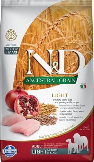 N&D ANCESTRAL GRAIN Dog LG Chicken, Spelt, Oats & Pomegranate Adult Medium & Maxi 2,5 kg