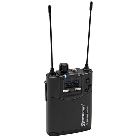 Relacart PM-320R, bezdrôtový diverzitný In-Ear vreckový prijímač, 626-668 MHz