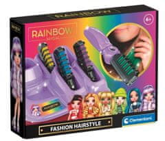 Clementoni Rainbow High - Vlasový make up - Módny dúhový účes