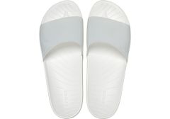 Crocs Splash Glossy Slides pre ženy, 38-39 EU, W8, Šlapky, Sandále, Papuče, White, Biela, 208538-100