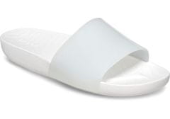 Crocs Splash Glossy Slides pre ženy, 41-42 EU, W10, Šlapky, Sandále, Papuče, White, Biela, 208538-100
