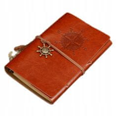 Korbi Stredný diár, cestovateľský zápisník, hnedý diár, A6