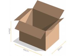 TopKing Kartónová krabica 40x30x20 - veľkosť C-20 kusov