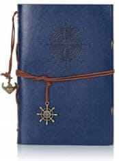 Korbi Stredný diár, cestovateľský zápisník, modrý diár, A6