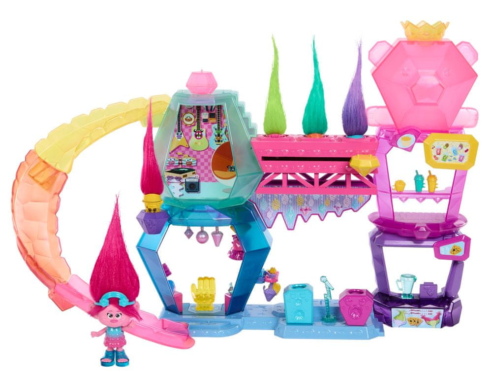 Mattel Trolls Krištáľový klbík a malá bábika Poppy herný set HNF24