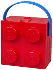 Box na občerstvenie LEGO s rukoväťou - červený