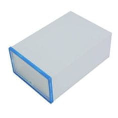 HOME & MARKER® Priehľadný plastový organizačný box na topánky (12 kusov, rozmery 1 kus 14 x 24 x 34 cm) | SHOEZY