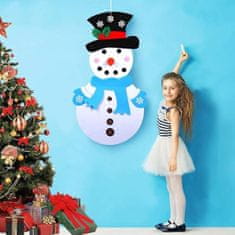 JOJOY® Detský plstený snehuliak s odnímateľnými ozdobami (1 ks snehuliak + ozdoby) | FELTSNOWMAN