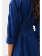 Stylove Dámske košeľové šaty Camedes S351 nevädze modrá S