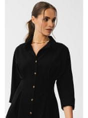 Stylove Dámske košeľové šaty Camedes S351 čierna S