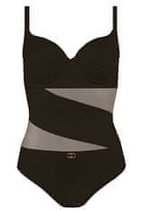 Self Dámske jednodielne plavky 964V19 Fashion5 + Nadkolienky Gatta Calzino Strech, čierna, 75/F