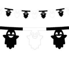 Girlanda duchovia - bieločierna - Halloween - 360 cm