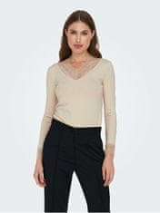 Jacqueline de Yong Dámske tričko JDYRINE Regular Fit 15309637 Tapioca (Veľkosť XL)