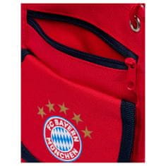 FAN SHOP SLOVAKIA Textilná taška na krk FC Bayern Mníchov, 2 vrecká, červená, 13x21cm