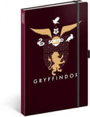 Presco Group Notes Harry Potter - Gryffindor, linajkový, 13 × 21 cm
