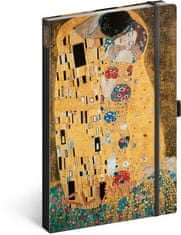 Notes Gustav Klimt linajkový, 13 × 21 cm