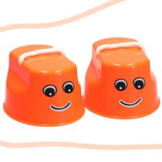 Aga Detské chodúľky plast 10 x 5,5 x 6cm 2 ks Oranžové