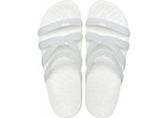 Crocs Splash Glossy Strappy Sandals pre ženy, 41-42 EU, W10, Sandále, Šlapky, Papuče, White, Biela, 208537-100