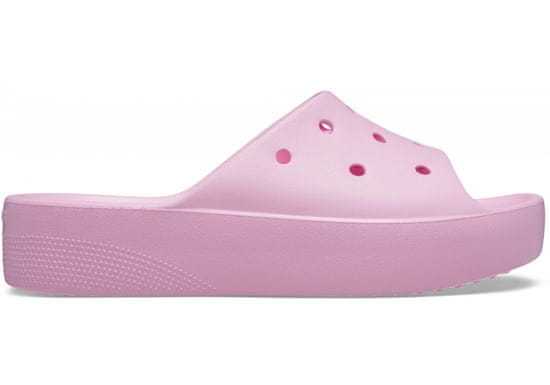 Crocs Classic Platform Slides pre ženy, 41-42 EU, W10, Šlapky, Sandále, Papuče, Flamingo, Ružová, 208180-6S0