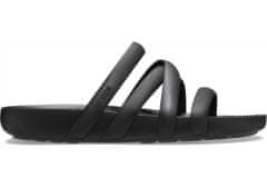 Crocs Splash Strappy Sandals pre ženy, 36-37 EU, W6, Sandále, Šlapky, Papuče, Black, Čierna, 208217-001
