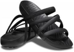 Crocs Splash Strappy Sandals pre ženy, 38-39 EU, W8, Sandále, Šlapky, Papuče, Black, Čierna, 208217-001