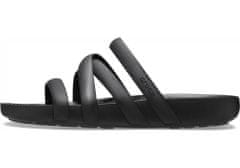 Crocs Splash Strappy Sandals pre ženy, 39-40 EU, W9, Sandále, Šlapky, Papuče, Black, Čierna, 208217-001