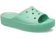 Crocs Classic Platform Slides pre ženy, 39-40 EU, W9, Šlapky, Sandále, Papuče, Jade Stone, Zelená, 208180-3UG