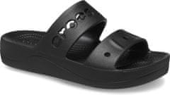 Crocs Baya Platform Sandals pre ženy, 36-37 EU, W6, Sandále, Šlapky, Papuče, Black, Čierna, 208188-001
