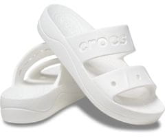 Crocs Baya Platform Sandals pre ženy, 39-40 EU, W9, Sandále, Šlapky, Papuče, White, Biela, 208188-100
