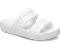 Crocs Baya Platform Sandals pre ženy, 38-39 EU, W8, Sandále, Šlapky, Papuče, White, Biela, 208188-100