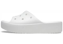 Crocs Classic Platform Slides pre ženy, 42-43 EU, W11, Šlapky, Sandále, Papuče, White, Biela, 208180-100