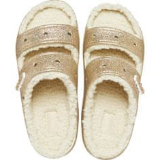 Crocs Classic Cozzzy Glitter Sandals Unisex, 38-39 EU, M6W8, Papuče, Gold/Multi, Zlatá, 208124-93S