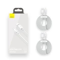 BASEUS Lightning Simple Wisdom cable (2pcs/set) 2.4A 1.5m biela (TZCALZJ-02)