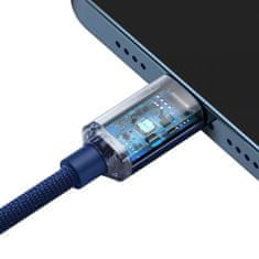 BASEUS Type-C - Lightning cable, Crystal Shine Series Fast Charging Data Cable 20W 2m Blue (CAJY000303)