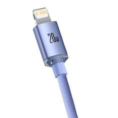 BASEUS Type-C - Lightning cable, Crystal Shine Series Fast Charging Data Cable 20W 1.2m Purple (CAJY000205)