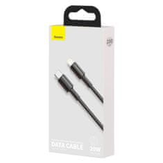 BASEUS Type-C - Lightning High Density Braided Fast charging cable PD 20W 2m čierna (CATLGD-A01)