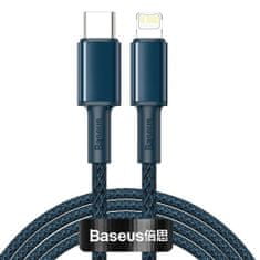 BASEUS Type-C - Lightning High Density Braided Fast charging cable PD 20W 2m Blue (CATLGD-A03)