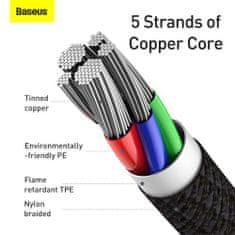 BASEUS Type-C - Lightning High Density Braided Fast charging cable PD 20W 2m čierna (CATLGD-A01)