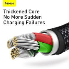 BASEUS Universal Tungsten 3-in-1 USB cable (Type C / Lightning / micro USB) 3.5A 1.5m čierna (CAMLTWJ-01)