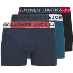 Jack&Jones Plus 3 PACK - pánske boxerky JACCOLOR 12243751 Black (Veľkosť 4XL)