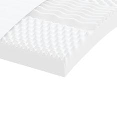 Vidaxl Penový matrac biely 90x190 cm 7 zón tvrdosť 20 ILD