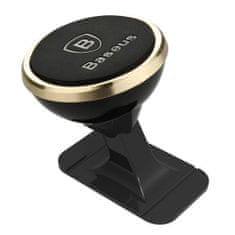 BASEUS 360 magnetický držiak na mobil do auta, zlatý