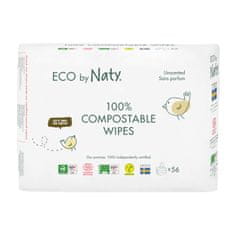 ECO by Naty ECO Vlhčené obrúsky bez vône - pre citlivú pokožku (3x56 ks)