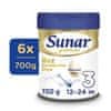Sunar Premium 3 batoľacie mlieko, 6 x 700 g
