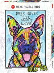 Heye Puzzle Jolly Pets: Psy nikdy neklamú 1000 dielikov