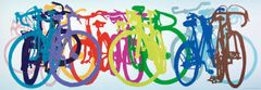 Heye Panoramatické puzzle Bike Art: Farebný rad 1000 dielikov